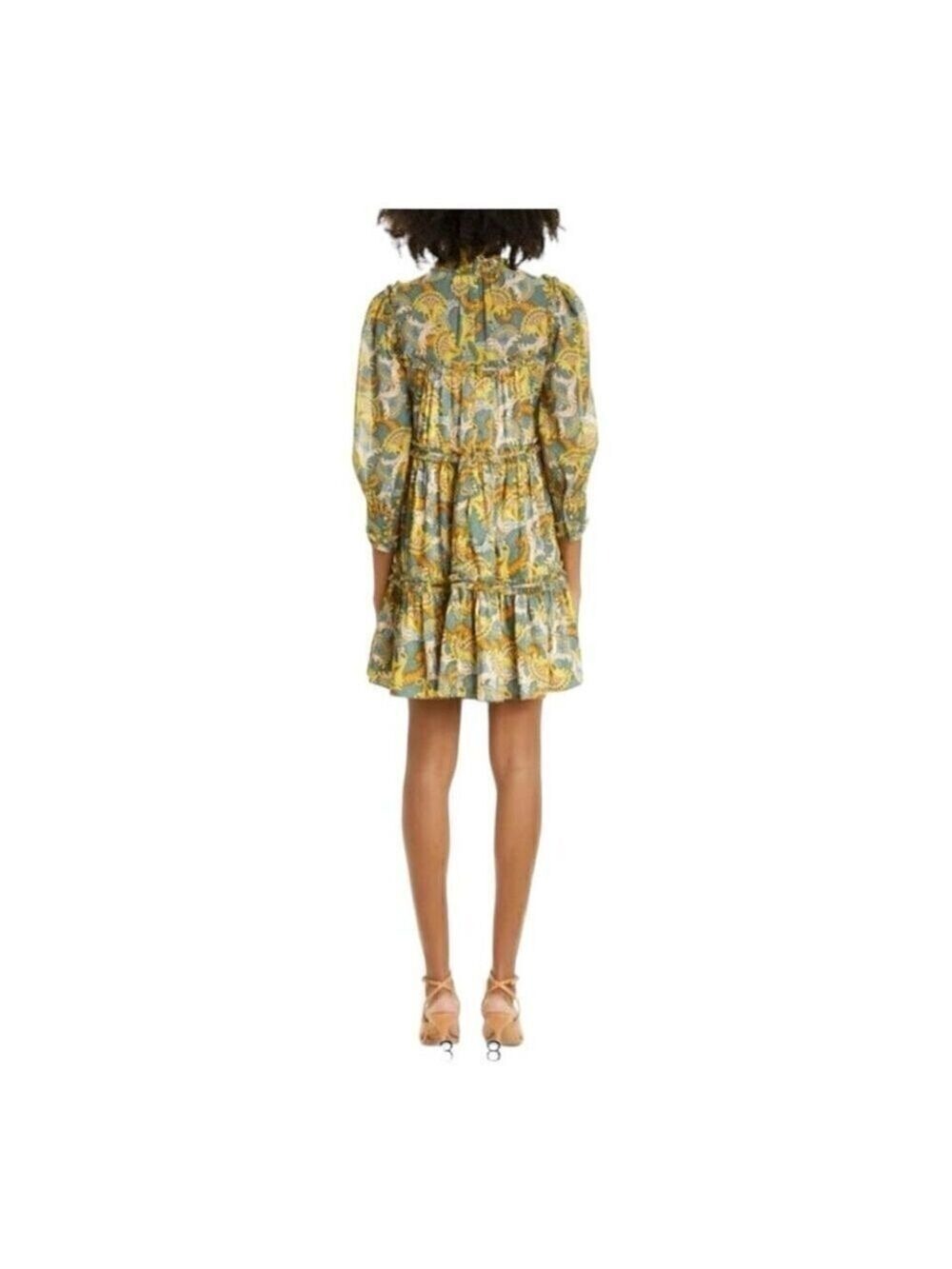 Cinq a Sept Brady Paisley Ruffle Tiered Babydoll Dress Size 6 - Picture 6 of 16